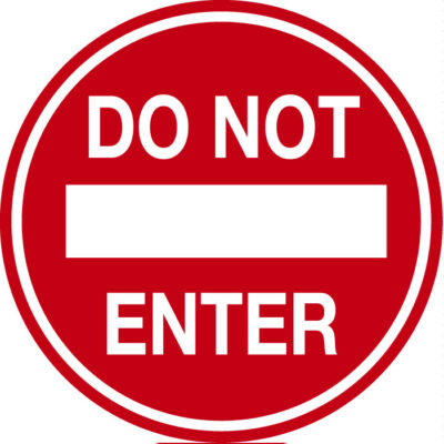 Do not enter - floor sticker