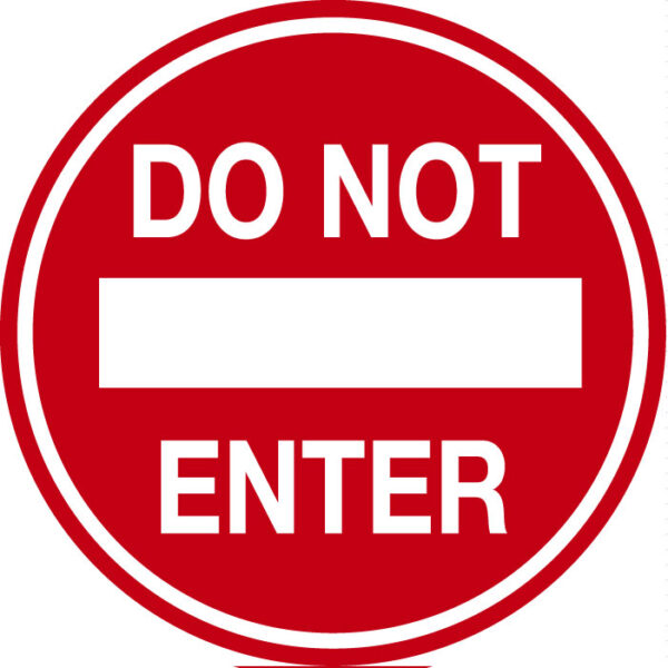 donot-enter-floor-sign Do not enter - floor sticker