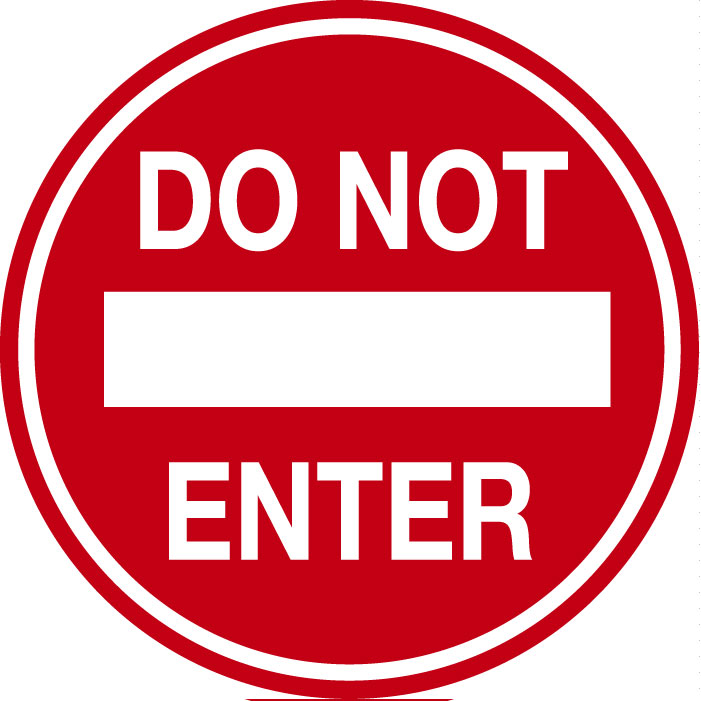 donot-enter-floor-sign Do not enter - floor sticker